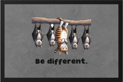 Produktbild von Be different Katze Kopfüber Fußmatte - Kreatives Geschenk