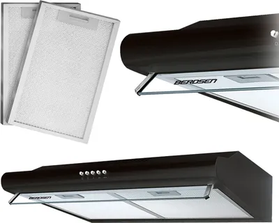 Produktbild von Unterbau-Küchenhaube - Absorber 50 cm Berdsen BE-10-A schwarz