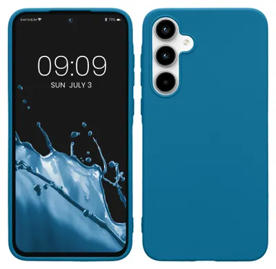 Produktbild von kwmobile Handyhülle für Samsung Galaxy A35 Hülle - TPU Case - Kabelloses Laden - Schutzhülle Cover in Karibikblau