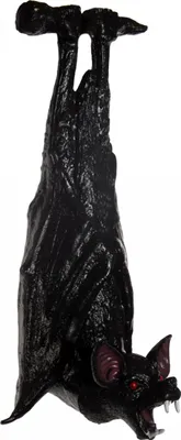 Produktbild von Schwarze herunterhängende Fledermaus mit Vampirzähnen 47 cm