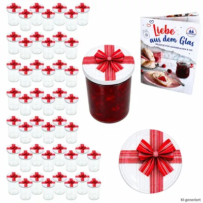 Produktbild von 48er Set Sturzglas 435 ml Marmeladenglas Einmachglas Einweckglas Glas To 82 Geschenk Deckel