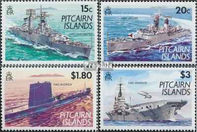 Produktbild von Briefmarken Pitcairn 1993 Mi 408-411 (kompl.Ausg.) postfrisch Kriegsschiffe