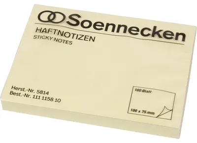 Produktbild von Haftnotiz 5814 100x75mm 100 Blatt gelb Packung mit 12 Stück
