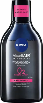 Zdjęcie produktu dla NIVEA MicellAir Professional, Kobiety, 400 ml, Skóra uniwersalna, Oczyszczenie, Butelka, Aqua, Isododecane, Glycerin, C15-19 Alkane, Camellia Sinensis Leaf Extract, Vaccinium Myrtillus...