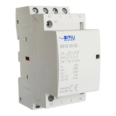 Immagine prodotto di Contattore modulare contattore 25A 4kW 230V AC 2NO 2NC 35mm montaggio DIN XBS
