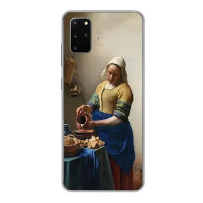 Produktbild von MuchoWow® Handyhülle Schutzhülle Hülle für Samsung Galaxy S20 Plus Das Milchmädchen - Vermeer - Alte Meister Silikon Softcase Handy Hülle - Hartschale