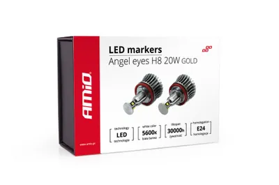 Obrázek produktu pro Sada 2 x LED marker H8 20W GOLD