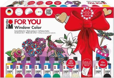 Immagine prodotto di Set decorativo di 10 colori trasparenti per vetri