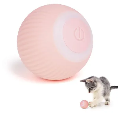 Produktbild von Interaktive Katzenspielzeugbälle, USB-wiederaufladbarer elektrischer Katzenball, Katzenspielzeug für Kätzchen, piepsende Bälle, Unterhaltungsbälle für Haustiere, 4,3 cm (Blau)