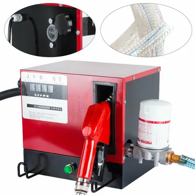 Obrázek produktu pro 230V Dieselové čerpadlo Sací čerpadlo oleje s automatickým vypínáním Samonasávací 60 l/min + vypouštěcí/nástupní hadice