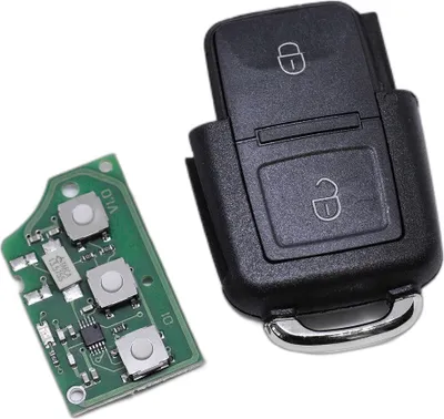 Produktbild von Auto Schlüssel Funk Fernbedienung 1x Gehäuse + 1x 433,9 MHz Sender Sendeeinheit 1J0959753CT + 1x Batterie kompatibel mit VW SEAT SKODA