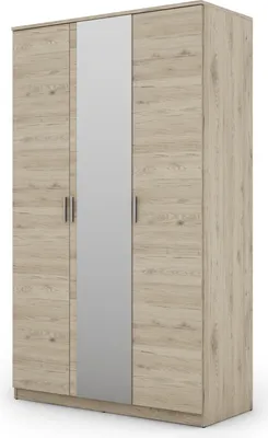 Zdjęcie produktu dla Meblast | Szafa 120 cm, dąb bordeaux z lustrem, okucia premium | Elegancka, funkcjonalna