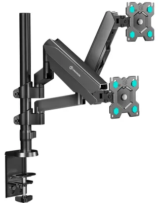 Produktbild von ONKRON Table Mount for 2 Monitors – 13 to 32 Inch – Up to 8 kg Each – Double Monitor Mount – VESA 75 x 75 & 100 x 100