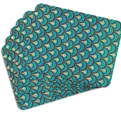 Produktbild von MG Design Set aus 6 Kork-Platzsets - Stone Green - 30 x 40 cm - hitzebeständig & abwischbar, mit Korkrückseite