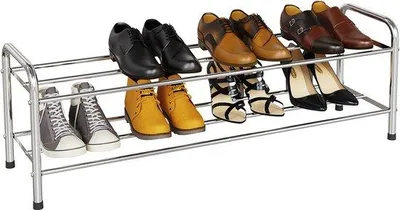 Produktbild von Famanu Schuhregal 2 Ebenen - 8 Paar - Silber