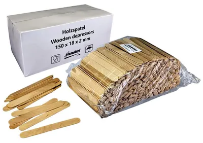 Immagine prodotto di Stecchi in legno per cialde su stecco 150 x 18 x 2 mm 1000 pezzi