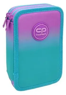 Produktbild von Zweifach-Federmäppchen mit Zubehör Coolpack Jumper 2, Farbverlauf Blueberry