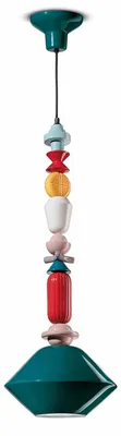 Immagine prodotto di DECO' LARIAT C2512, Lampada a Soffitto Sospensione in Cermica, Ferroluce