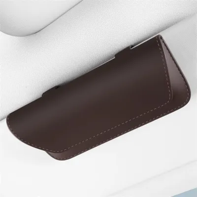 Produktbild von Auto Brillenetui Leder Braun