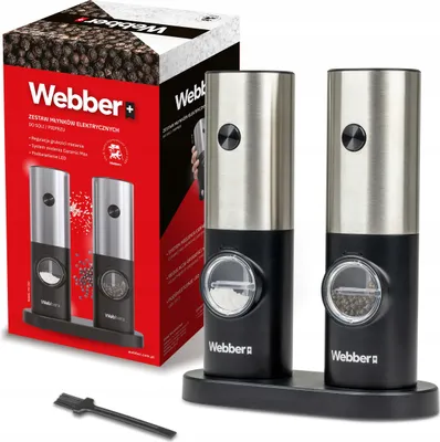 Produktbild von Elektrische Pfeffer- Und Salzmühle, Batteriebetrieben Salzmühle, 2 Stück Webber