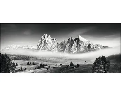 Produktbild von Gerahmtes Bild Mist & Mountain 130x60 cm