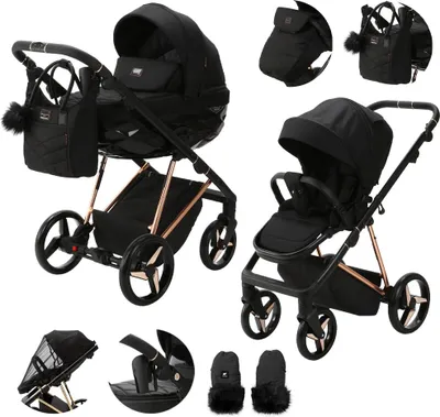 Obrázek produktu pro ADAMEX Kočárek kombinovaný Quantum Special Edition Black/Rosegold