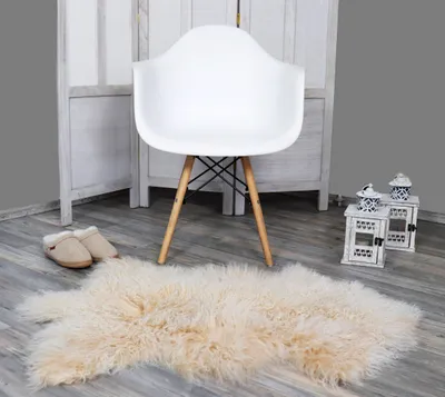 Produktbild von Naturform Tibetlammfell Teppich 100x55cm JYB03 Hell Beige (Tops) 100cm