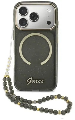 Immagine prodotto di Custodia Guess Iml Glitters Script Strap Magsafe per iPhone 17 Pro Nero