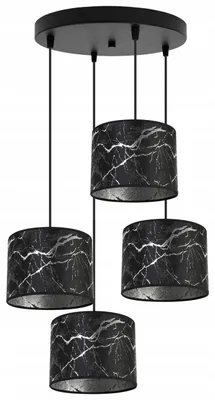 Immagine prodotto di Lampada a sospensione, lampadario, paralume, motivo argentato