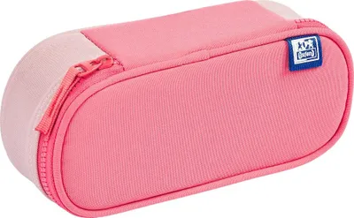 Image de Trousse à crayons rembourrée avec rabat intérieur Coral Pink Oxford