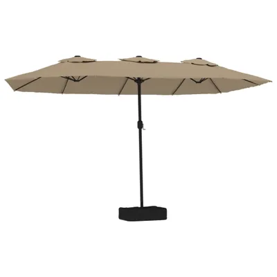 Obrázok produktu pre vidaXL Dvojitý slnečník taupe 449x265 cm