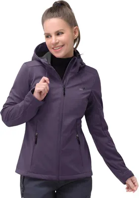 Produktbild von Softshelljacke Damen, wasserdicht, atmungsaktiv, mit Kapuze, für Fahrrad