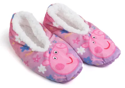 Produktbild von Peppa Wutz Ballerinas für Mädchen ABS Winter Hausschuhe gefüttert Kinder Slipper Pantoffeln Pink 27-30