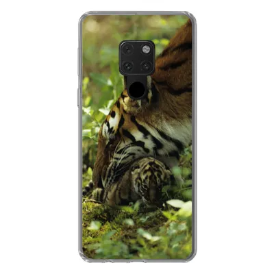 Produktbild von MuchoWow® Handyhülle Schutzhülle Hülle für Huawei P40 Lite Tiger - Pflanzen - Jungtier Silikon Softcase Handy Hülle - Handy