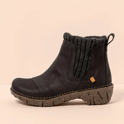 Image de El Naturalista Bottines pour Femme NE23 PLEASANT BLACK/ YGGDRASIL Couleur Noir