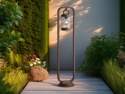 Image de Lampe d'allée SAMBESI Métal brun