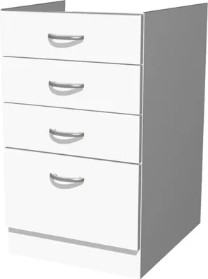 Produktbild von Schubkastenschrank ohne Arbeitsplatte - 50 cm breit - Weiß – Witus