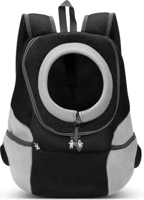 Produktbild von Tragbare Katzen- und Hundetasche, schwarze Reisetasche, verstellbar, für kleine Hunde und Katzen