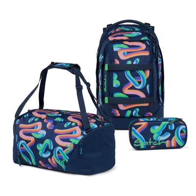 Produktbild von Satch Pack Crazy Twist Schulrucksack Set 3tlg.