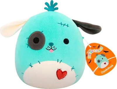 Obrázek produktu pro Squishmallows Halloween Dookdook Patchwork Plyšový pes zelená zelená jedna velikost