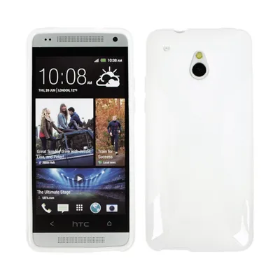 Produktbild von PhoneNatic Case kompatibel mit HTC One Mini - weiß Silikon Hülle X-Style + 2 Schutzfolien