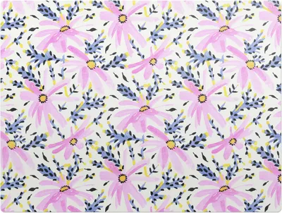 Produktbild von Pastellblumenmuster – Bodenschutzmatte – Stuhlunterlage 120x90 cm – Rutschfest – Hartbodenmatte