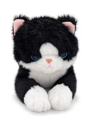 Produktbild von Katze Kuscheltier 50 cm Schwarz Weiß Großes Plüschtier Flauschige Plüschkatze Weiches Stofftier Katzen Deko Geschenk & Sammler