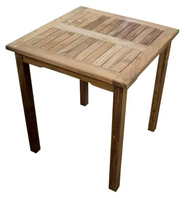 Produktbild von Rechteckiger Gartentisch aus naturbelassenem Teakholz, 70 cm x 70 cm