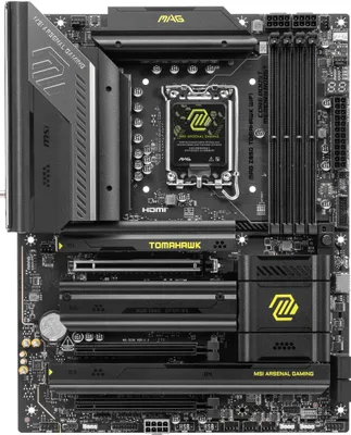 Zdjęcie produktu dla MSI MAG Z890 TOMAHAWK WIFI - Płyta główna - ATX - Gniazdo LGA1851 - Chipset Z890 - USB 3.2 Gen 1, USB 3.2 Gen 2, USB-C 3.2 Gen2, USB4, USB-C 3.2 Gen 2x2 - 5 Gigabit Ethernet, Wi-Fi 7, Bluetooth - Wbudowany układ graficzny (wymagany procesor)