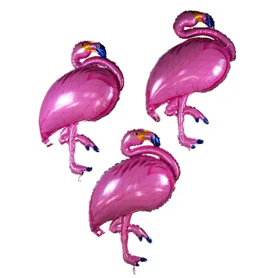 Produktbild von 3 Stück Folienballon Flamingo "PINK FLAMINGO" (97cm) Luftballon - Heliumballon Tiere Kindergeburtstag Kindergartenfest Party Schulparty