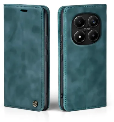 Produktbild von Handy Hülle für Xiaomi Redmi Note 15 Pro 5G Klapphülle Bookcase Flip Cover Handy Tasche Etui Farbe: Petrol