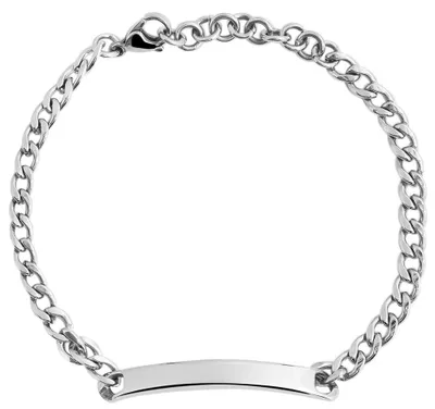 Produktbild von Akzent Panzerarmband mit Gravurplatte, Edelstahl