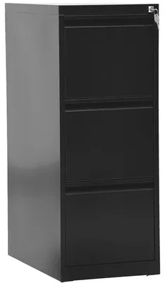 Image de Armoire à dossiers suspendus ZYOFLY-004, à une rangée, 3 tiroirs, noire