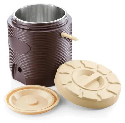 Produktbild von Thermospeisetransportbehälter braun mit Schraubdeckel, 12 l
